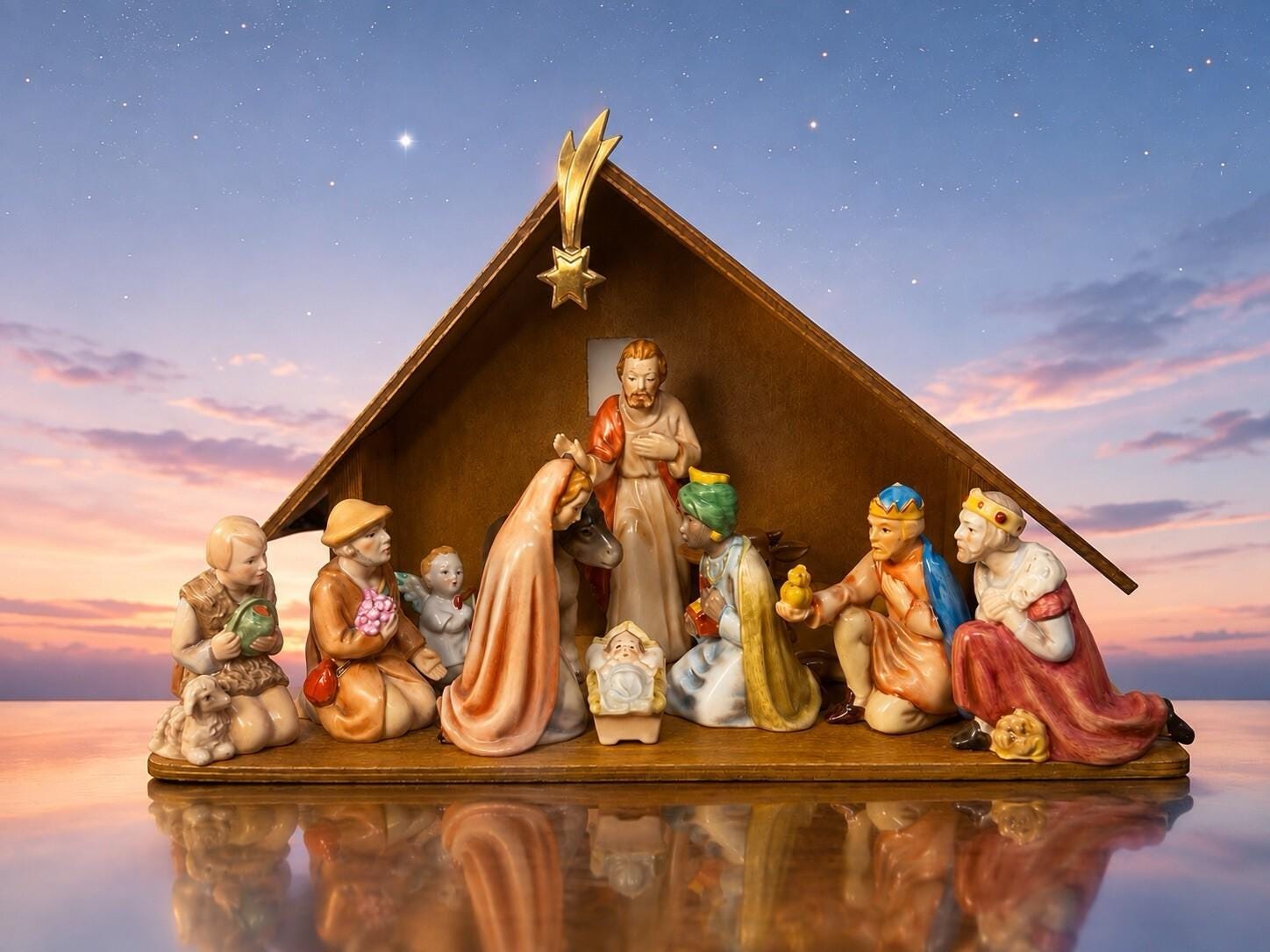 Porcelain Nativity - Etsy