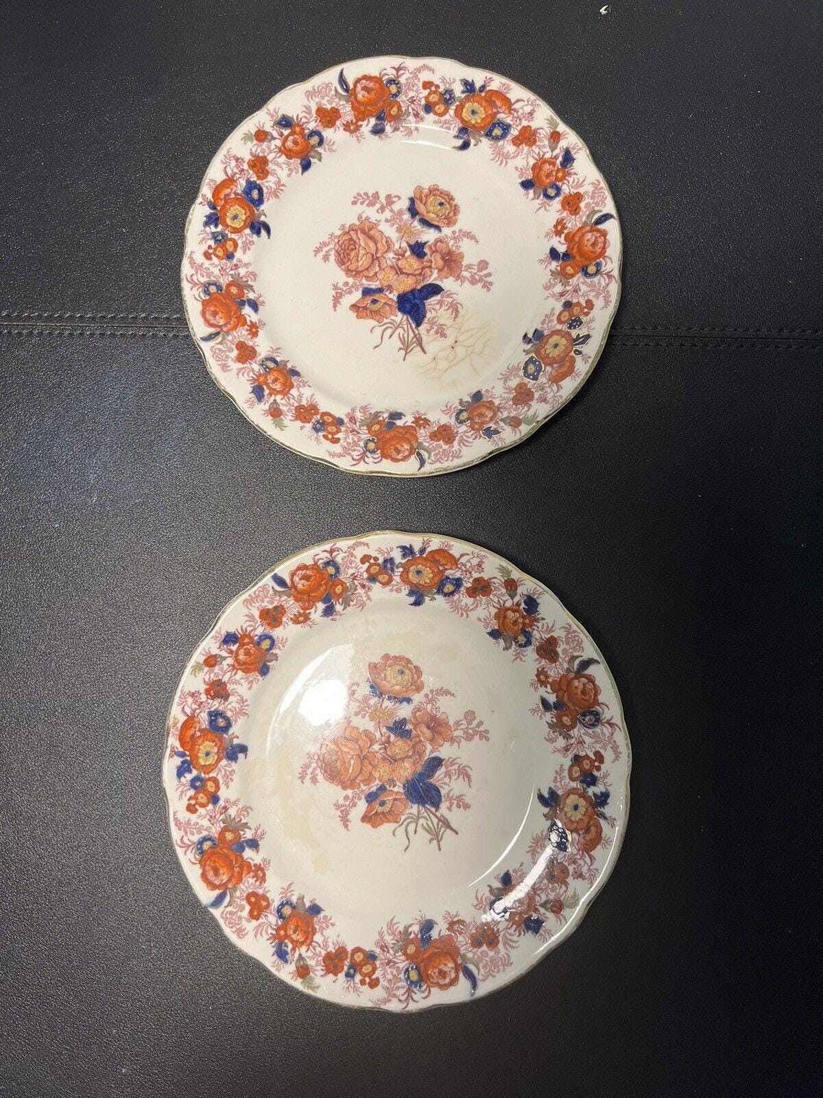 ビンテージ　CAULDON コウルドン　花柄陶器皿 壁掛　アート　額縁 tirunhausu_ca117