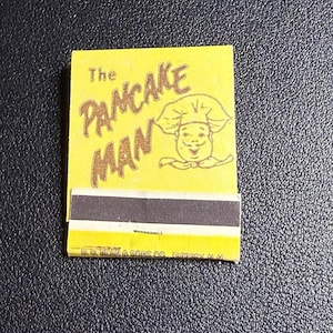 Vintage 1970s Matchbook The Pancake Man Cape Cod MA, Unused, FREE SHIPPING