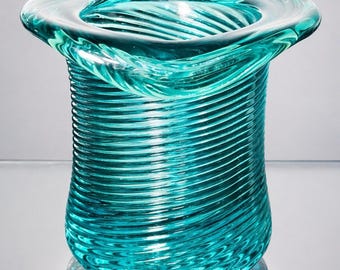 Avon jaren 80 American Heirloom Pitkin Hat-kandelaar met doos, 3,5 x 3"