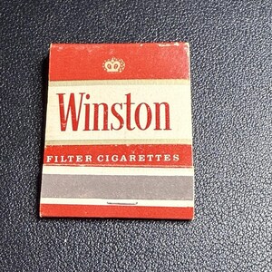 Vintage 1970s Matchbook Winston Cigarettes Promo Red Pack, Unused, FREE SHIPPING
