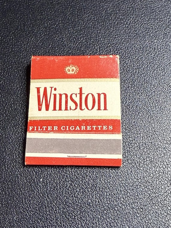 winston one cigarettes Vintage 1970s Winston Cigarettes Matchbook - Unused Promo Red Pack