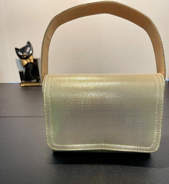 Sasha New York Vintage 1990s Shoulder Crossbody Bag Purse Structured Gold Lame Etsy