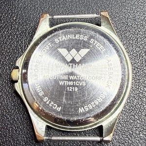 Waltham 1980s Quartz Watch Head White Dial Japan Movement, 1.5”, AS IS image 4