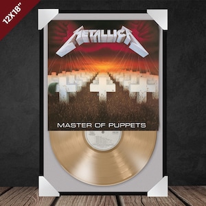 Metallica - Master Of Puppets - Record Poster - 12x18 - Gold & Black Bundle