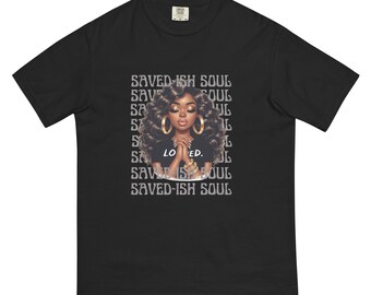 Saved-ish Soul Christian T-Shirt, Prayer Graphic Tee, Faith Apparel, Unisex Cotton Shirt