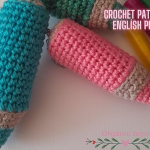 Tığ işi Kalem Modeli, Okul süsleri, Kalem anahtarlık, amigurumi pdf modeli, okula dönüş tığ işi