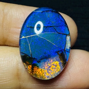 Wonderful Monarch Opal Cabochon Welo Fire Opal Australian Monarch Opal Necklace Crystal Doublet Making For Wire Wrap Silver Jewelry Pendant
