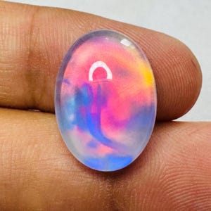 High Quality AURORA Opal Gemstone Cabochon Opal Stone Aurora Opal Cabochon Fire Opal Welo Opal Doublet Opal Ring Opal Jewelry, Opal 19X14 MM
