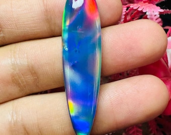 Cabochon de pierres précieuses d'opale aurora en vrac, forme de mélange d'opale de feu AAA+++, opale aurora, doublet, fabrication d'opale de feu Welo pour bijoux suspendus