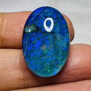 AAA+++ Blue Sky Super Fire Monarch Opal Cabochon Welo Fire Australian Monarch Opal Necklace Crystal Doublet Making Silver Jewelry 21X14X6 MM