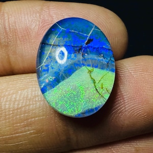 Calibrated Monarch Opal Cabochon Welo Fire Opal AAA+ Australian Monarch Opal Necklace Crystal Doublet Making For Artisan Jewelry 18X14X7 MM