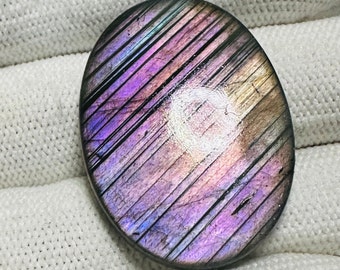 Schöne einzigartige auffällige Regenbogen Multi lila Labradorit Cabochon Labradorit Stein 35X26X5.5 MM Labradorit Edelstein Anhänger Schmuck machen