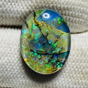 Calibrated Monarch Opal Cabochon Welo Fire Opal AAA+ Australian Monarch Opal Necklace Crystal Doublet Making For Artisan Jewelry 16X13X6 MM