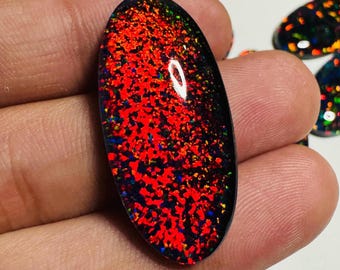 Aurora Borealis Opal. Dot Fire Opal Aurora Opal Best for silver jewelry handcrafted Triplet opal gemstone crystal cabochon Solid opal