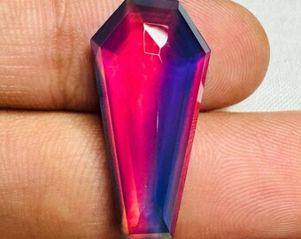 Cabochon di opale Aurora calibrato, taglio a rosa, opale etiope, cabochon di opale, anello con doppietto di opale, opale Aurora sfuso, pietra preziosa da utilizzare per gioielli in argento 25x12x6 mm