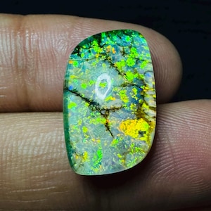 Calibrated Monarch Opal Cabochon Welo Fire Opal AAA+ Australian Monarch Opal Necklace Crystal Doublet Making For Artisan Jewelry 19X12X7 MM