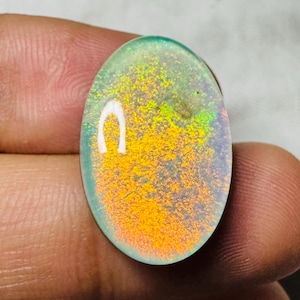 Calibrated Monarch Opal Cabochon Welo Fire Opal AAA+ Australian Monarch Opal Necklace Opal, Opal Ring, Fire Opal, Opal Gemstone, 22X14X6 MM