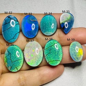 Awesome Quality Sterling Monarch Opal Cabochon Loose Gemstone Australian Mix Shape Lot Monarch Opal Doublet Making For Pendant Jewelry Ring