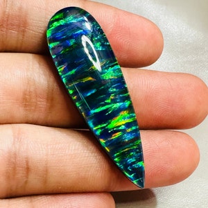Top Quality Aurora Opal Gemstone Opal Doublet Faceted Aurora Opal Cabochon Opal Necklace Opal Jewelry Opal Ring Making For Pendant Jewelry