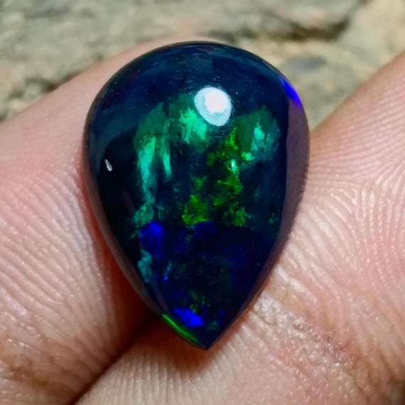 Opale De Feu Mexicaine Naturelle - 19,74 Carats - Forme Poire - Transparente Et Pure - Sans Traitement