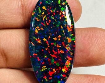 Attractive Quality Aurora Opal Gemstone Opal Doublet Aurora Opal Cabochon Opal Necklace Opal Jewelry Opal Ring Aurora Opal Jewelry 36X17 MM