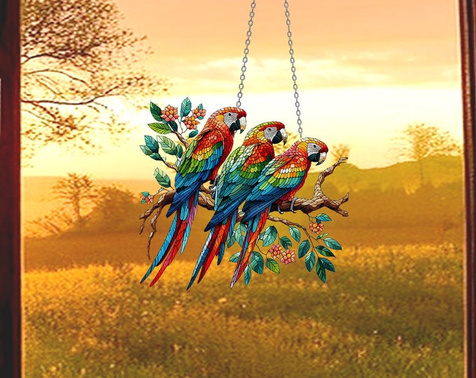 Bird of Prey Acrylic Window Hanging, Wall Art, Bird lovers gift, Bird Nerds, Mothers day gift, Birds decoraction