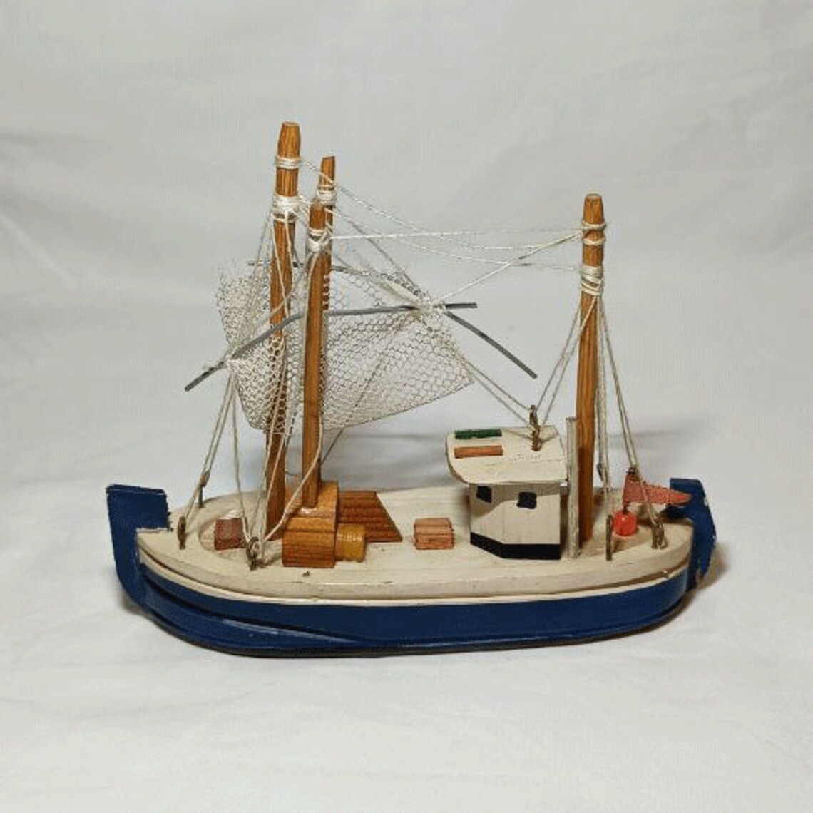 Vintage Wooden Fishing Boat Trawler Simple Toy Model. - Etsy