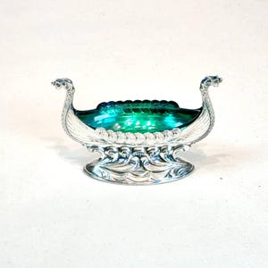 Vintage Long Silver Viking Ship by Magnus Aase.