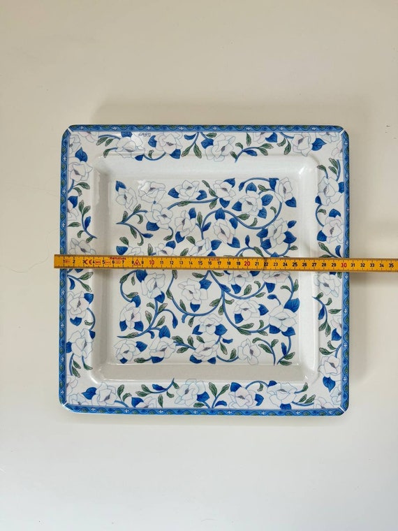 Vintage Tiffany Boutique Square Plates, Italian Ceramics (set of 3