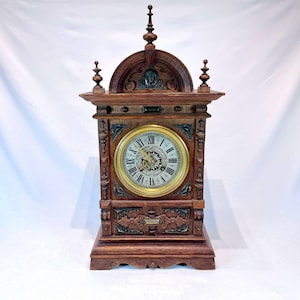 Antique Mantel Clock 1890s Rare Castle Model Germany