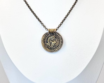 Broche colgante de bronce SIGMUND ESPELAND, collar vintage "SE Snorre Bronse", vikingo celta, Noruega