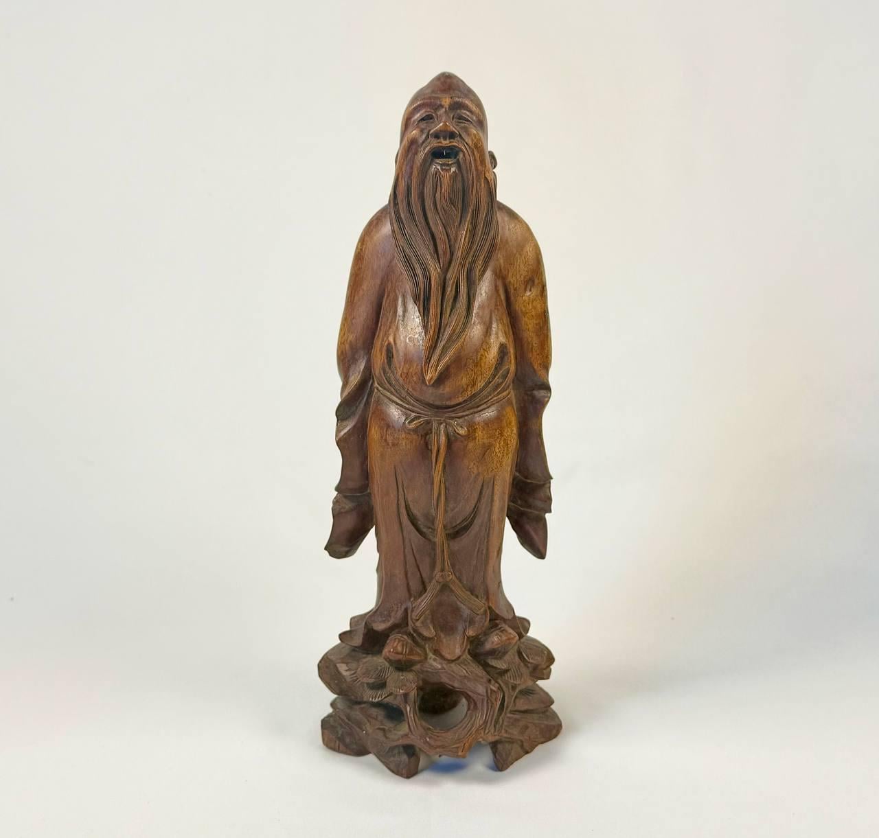 中国の木彫りの神様の像。 - Etsy 日本