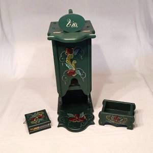 Norwegian Handcrafted Wood Vintage Box Folk Art ROSEMALING Scandinavian Nordic One-of-a-kind Gift Wall Decor