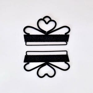 Bell Pull Hangers Metal Wrought Embroidery Hangers Norwegian Tapestry Klokkestreng Supplies DIY Scandinavian Tapestry Hangers Black