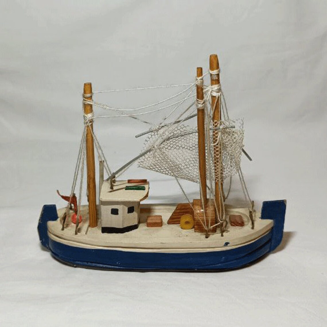 Vintage Wooden Fishing Boat Trawler Simple Toy Model. - Etsy