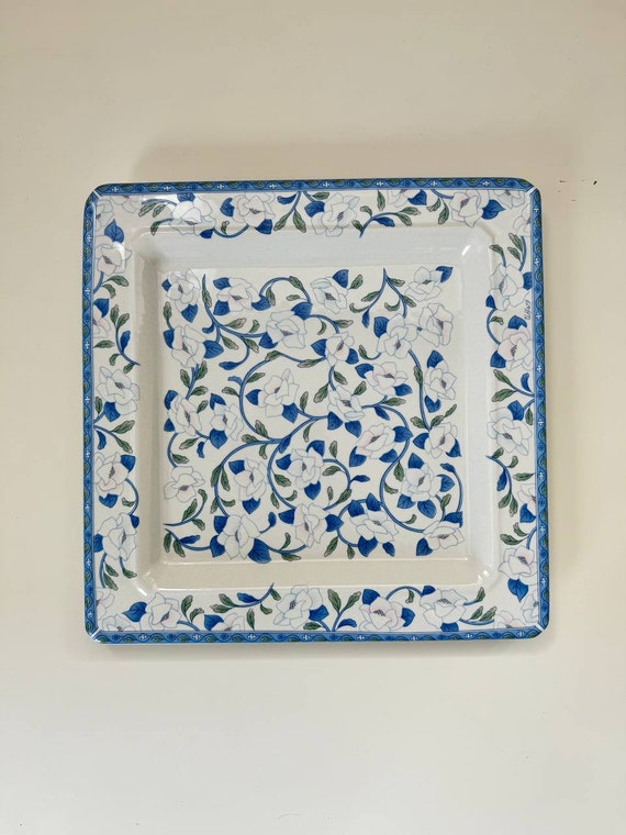 Vintage Tiffany Boutique Square Plates, Italian Ceramics (set of 3