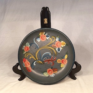 Scandinavian Handcrafted Wooden Ale Bowl Norwegian Folk Art Decor Rosemaling Nordic Vintage One-of-a-kind Gift