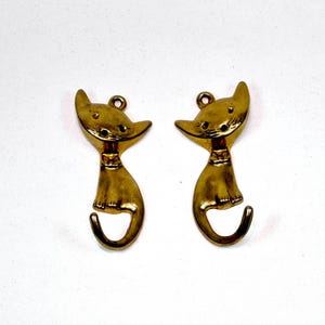 Vintage Cat Key Holder - Brass Cat Vintage Key Holder - Brass Cat Key Holder - Brass Key Holders - Brass Key Hooks - Vintage Key Hooks