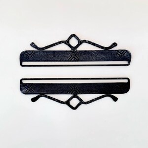 Bell Pull Hangers Metal Wrought Embroidery Hangers Norwegian Tapestry Klokkestreng Supplies DIY Scandinavian Tapestry Hangers Black