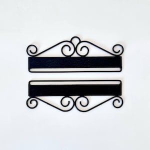 Bell Pull Hangers Metal Wrought Embroidery Hangers Norwegian Tapestry Klokkestreng Supplies DIY Scandinavian Tapestry Hangers Black