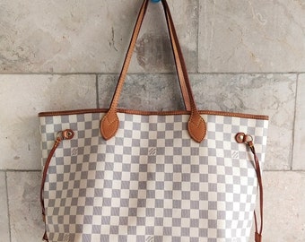 Vintage Louis Vuitton Neverfull Azur MM with Pouch