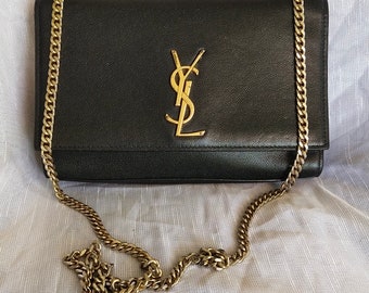 Vintage YSL Saint Laurent Clutch, Geldbörse an der Kette, Sommertasche