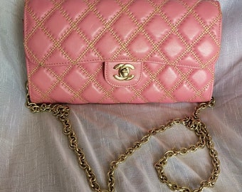 Portafoglio Chanel vintage su catena, pochette, borsa estiva