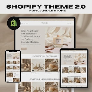 candle shopify theme , candle shopify template ,Candle Website Template , shopify candle theme , minimalist website template , shopify theme