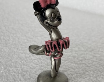 Vintage Hudson Pewter Disney Minnie Mouse Ballerina Figurine #5546 Miniature