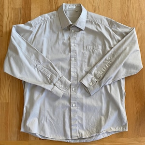 Vintage Marshall Fields Two Ply 100% Cotton Long Sleeve Dress Shirt Men’s Size XXL