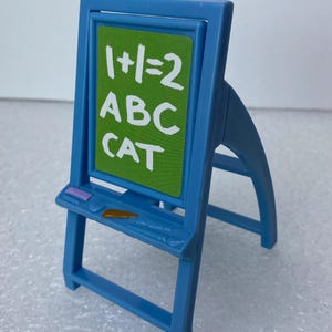 Fisher-Price Loving Family Dollhouse Playroom Accessory Miniature Art Easel / Chalkboard