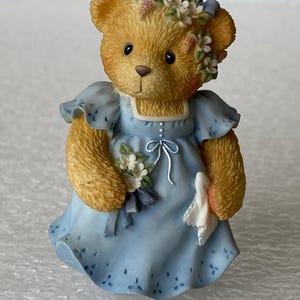 Cherished Teddies Bridesmaid Bear Figurine: Enesco Collectible Resin Teddy