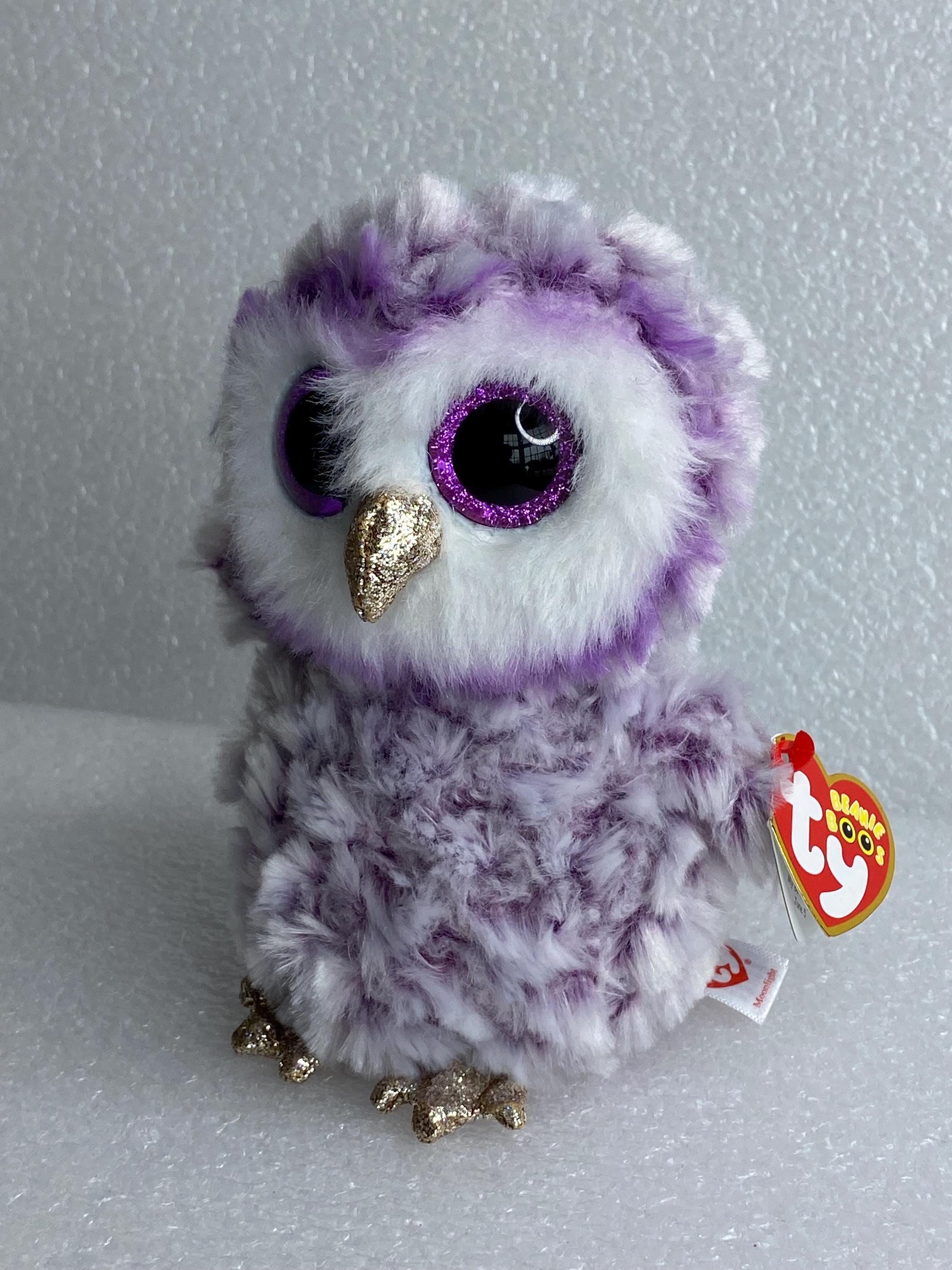 Ty Beanie Boos MOONLIGHT the Purple Owl 6 Inch Plush Toy Stuffed Animal with Tag